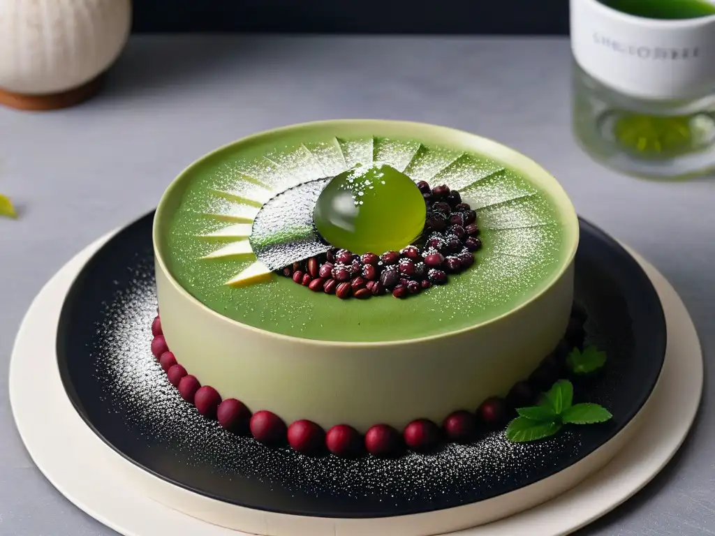Zenzai africano: receta con sabores locales en un bol japonés, adorno de mochi y té verde