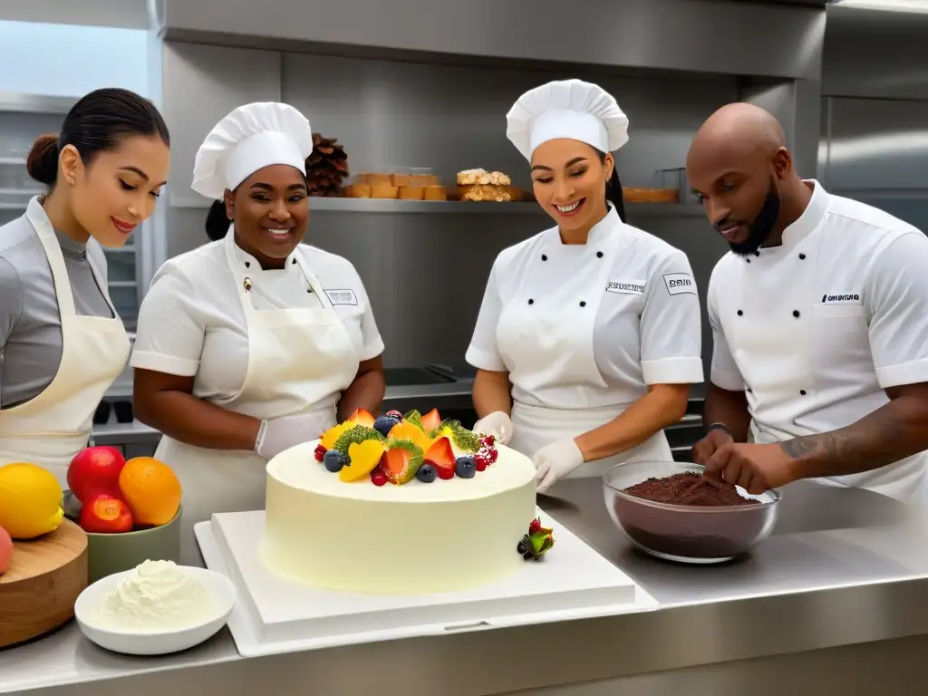 Un ambiente de cocina inclusiva y creativa con panaderos en acción