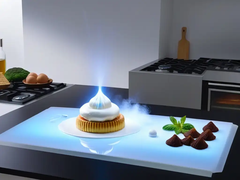 Un ambiente de cocina moderna con toques de Realidad Aumentada en repostería innovadora