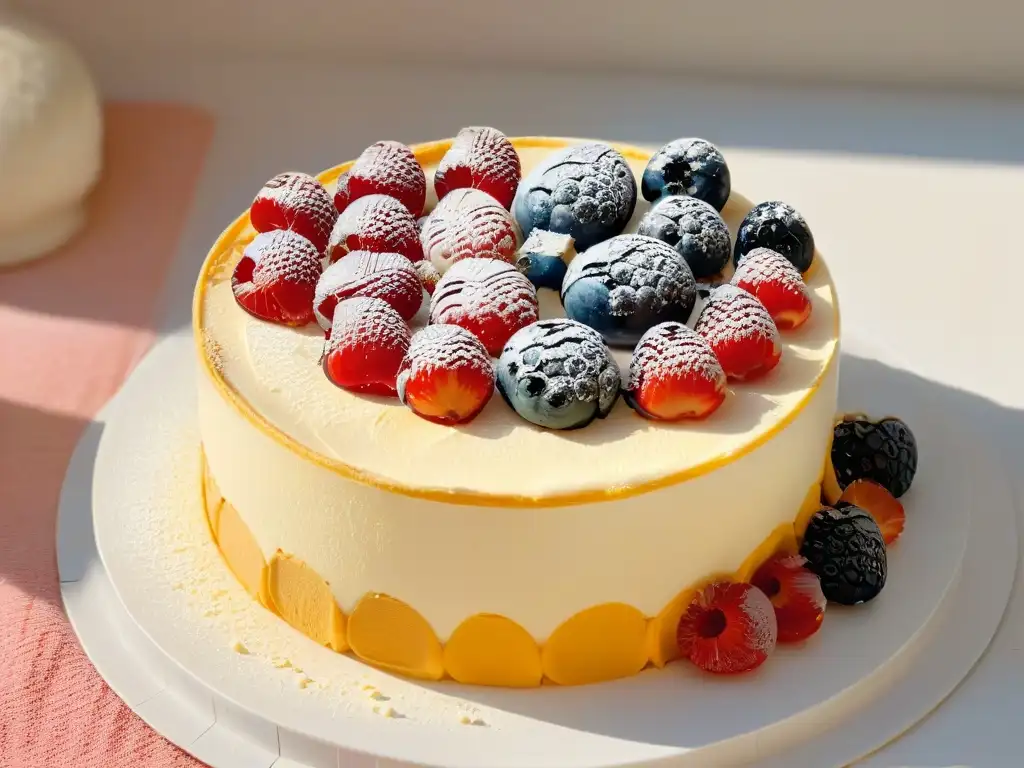 Un cheesecake sin azúcar con frutos rojos, ideal para diabéticos saludables