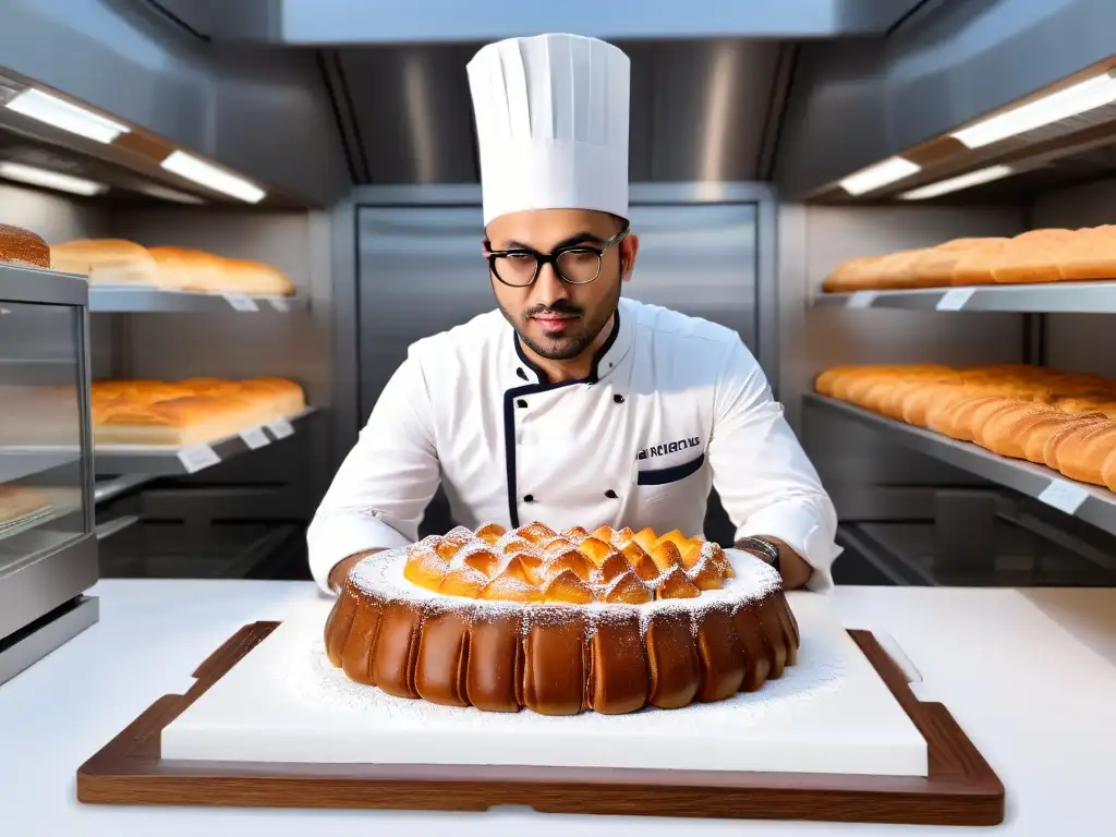 Un chef usa tecnología en una repostería tradicional, fusionando tradición y educación culinaria