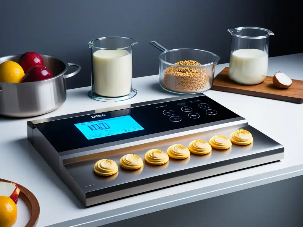 Cocina futurista con Herramientas digitales para repostería expertos