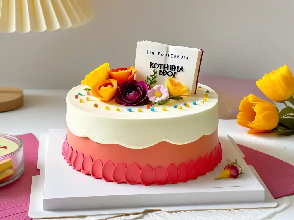 Una cocina minimalista con libros repostería innovadores 2022 y herramientas pastelería