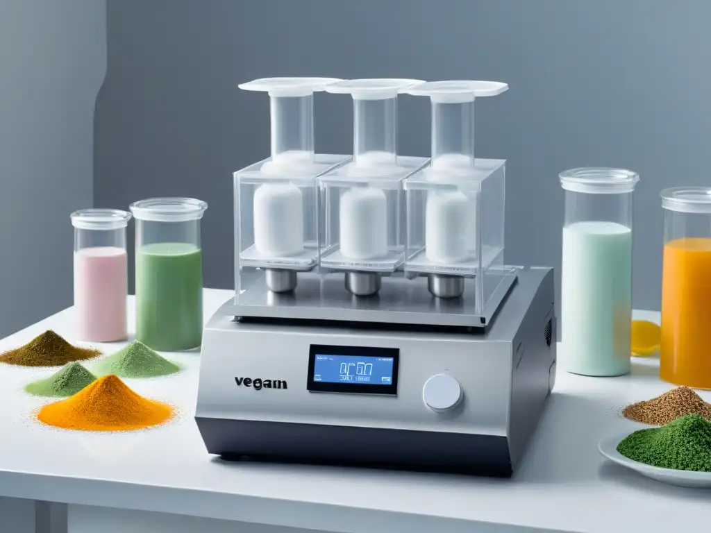 Una cocina moderna con equipos de alta tecnología para repostería molecular y veganismo