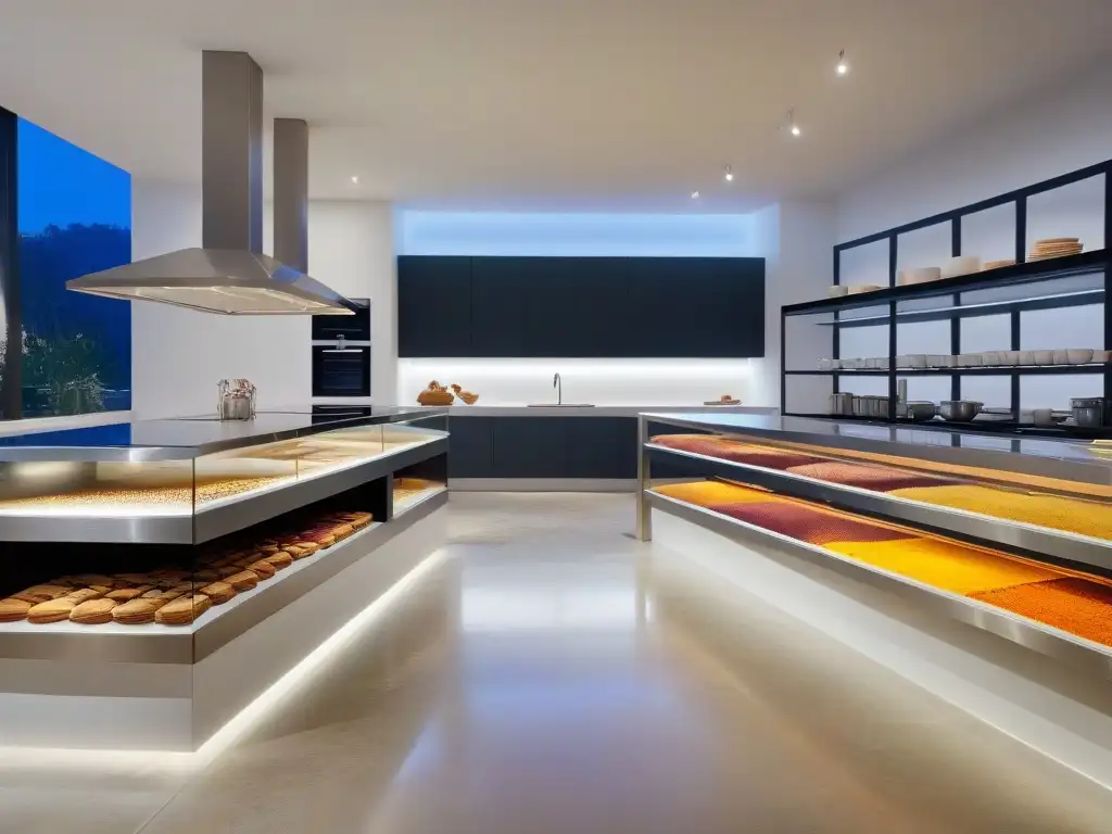Una cocina moderna lista para un concurso de repostería