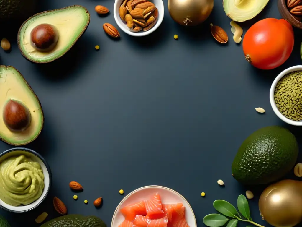 Una composición detallada de grasas saludables para hornear, en un estilo minimalista y moderno