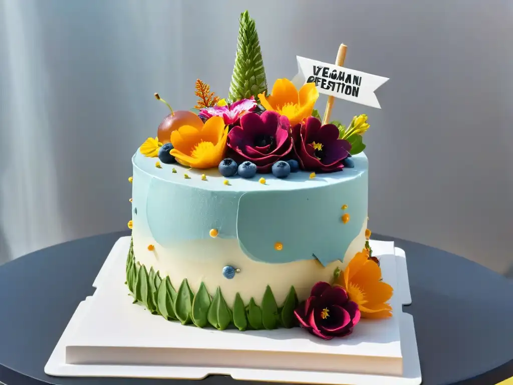 Concursos de repostería inusuales del mundo: festival vegano en Londres con vibrantes y detalladas tartas veganas decoradas