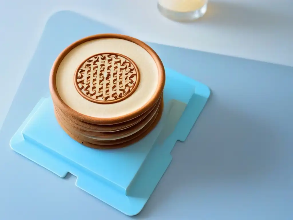 Cortador de galletas innovador de acero inoxidable, con patrones geométricos grabados