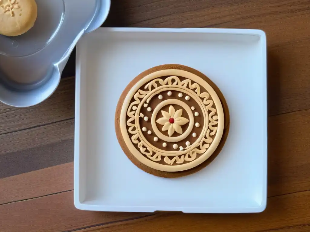 Un cortador de galletas personalizado innovador con patrones geométricos intrincados y un acabado brillante