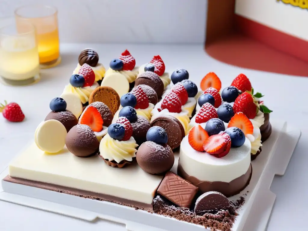 Delicias keto elegantes y apetitosas en mármol Delicada repostería keto para ocasiones especiales en elegante presentación