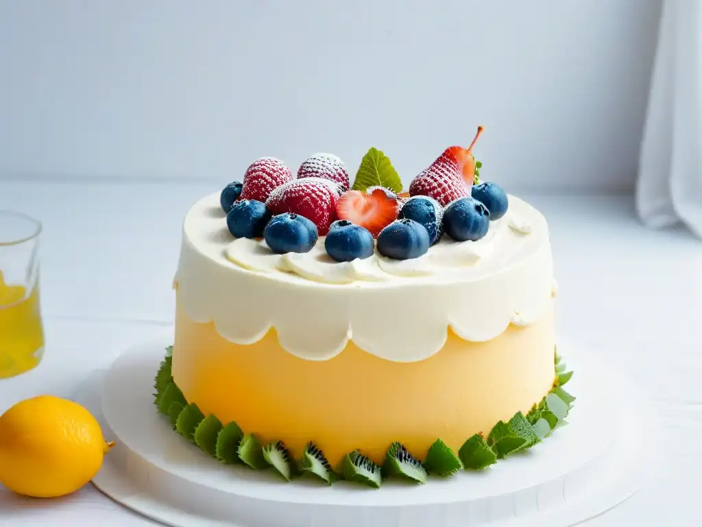 Dulce armonía vegana: exquisito pastel equilibrado Delicada repostería vegana con ingredientes balanceados y armoniosos, resaltando sabores y texturas