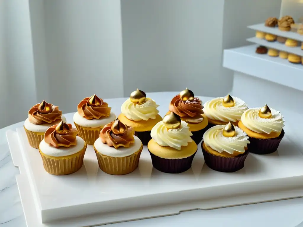 Delicadas pastelerías sin gluten con toques de lujo en mármol