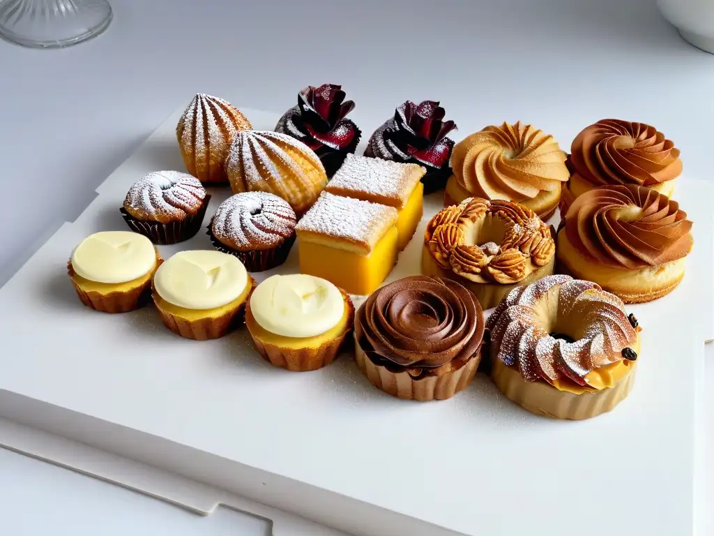 Delicadas recetas de repostería sin azúcar: surtido de postres y pasteles con frutos secos en un fondo blanco moderno