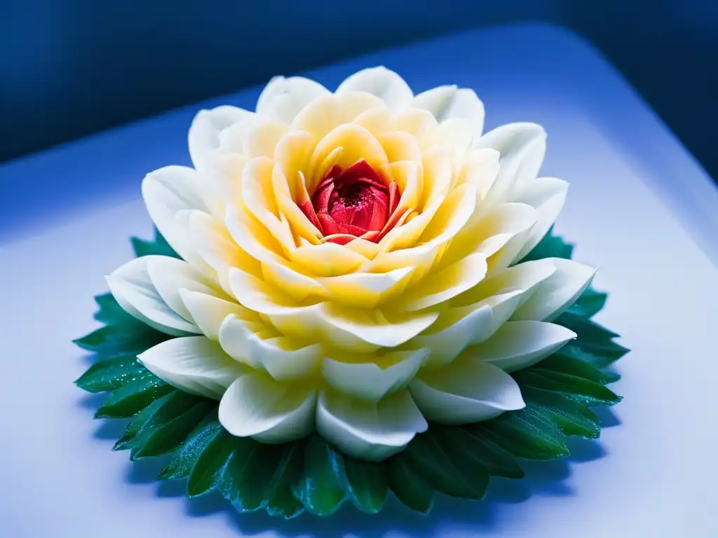 La delicadeza de una flor de azúcar creada con impresión 3D, fusionando tecnología y arte culinario