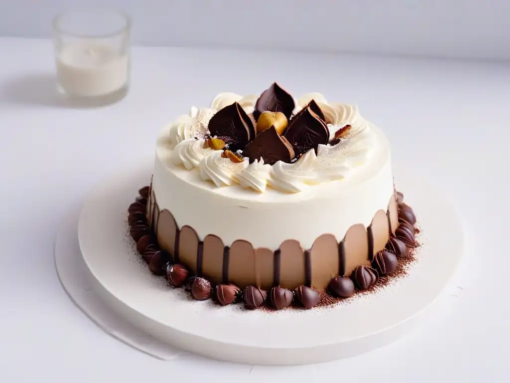Delicado Mont Blanc con crema de castañas, chocolate y castaña confitada