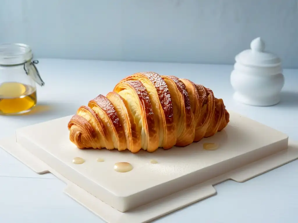 Delicado croissant sin gluten dorado y brillante, con certificaciones repostería sin gluten online