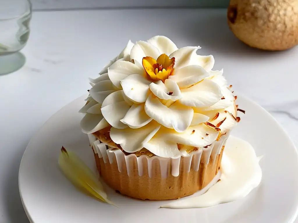 Delicado cupcake de aceite de coco: ¡beneficios del aceite de coco en repostería!