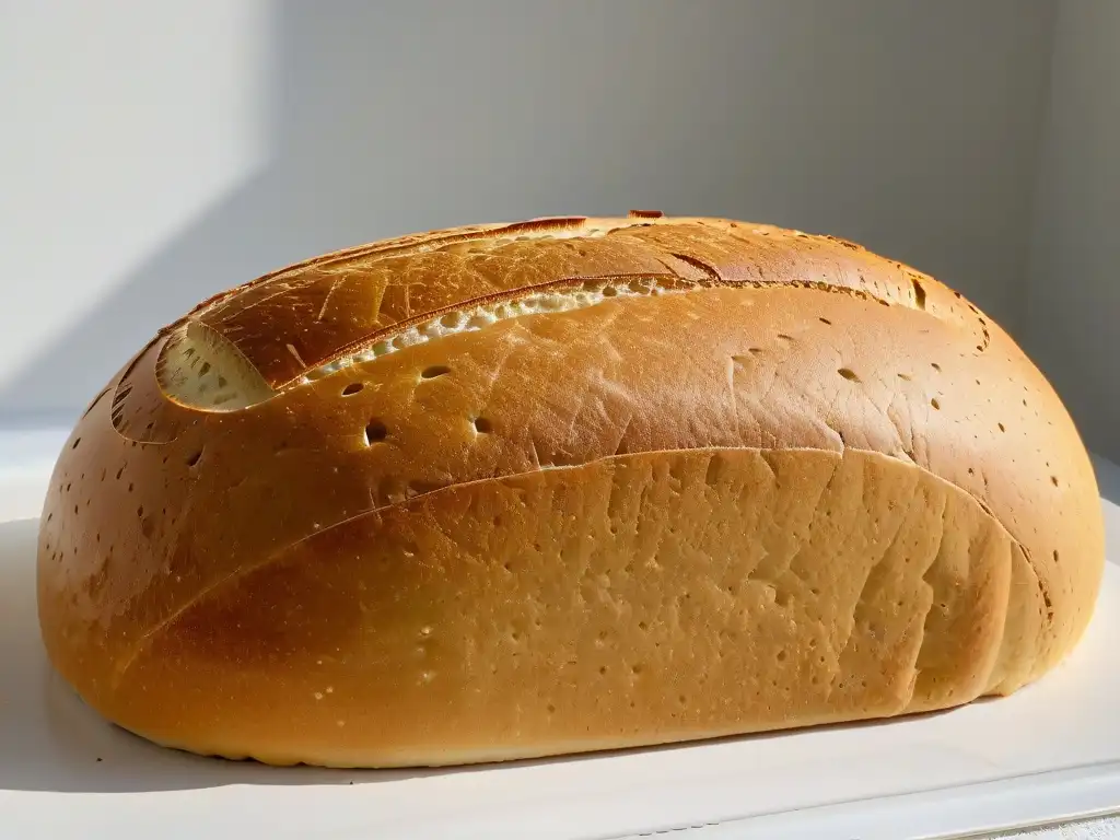 Delicado pan de masa madre con detallados cortes, corteza dorada y crumb esponjoso