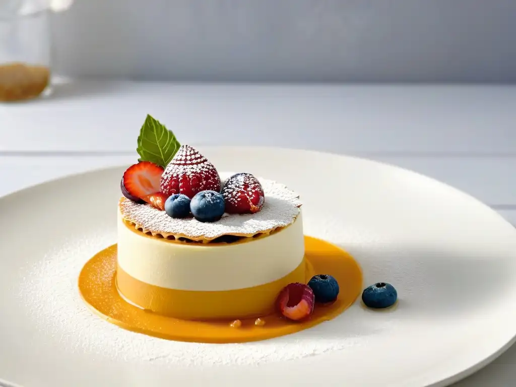 Delicado postre gourmet reinventando tradición