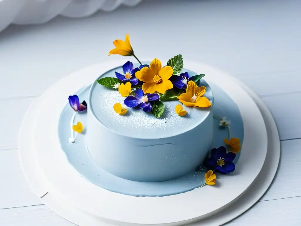 Postre sostenible: arte dulce en alta resolución Delicado postre sostenible con decoración artística y tendencias alimenticias sostenibles repostería