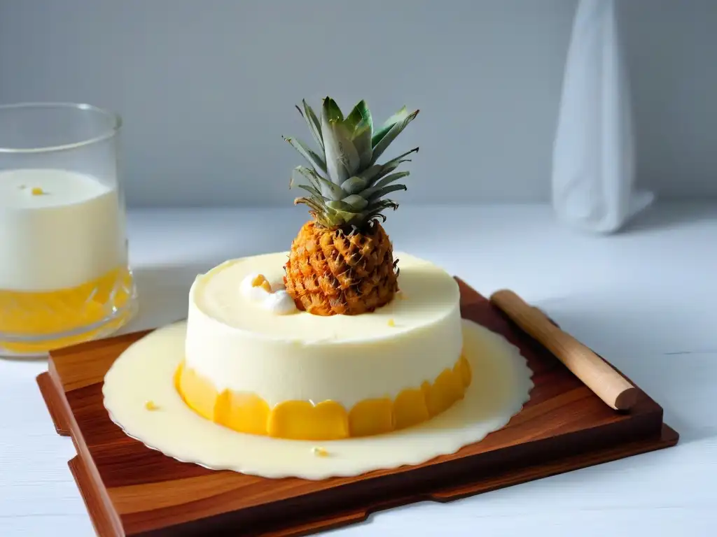 Delicado pudín de piña y jengibre, reflejo de la receta africana