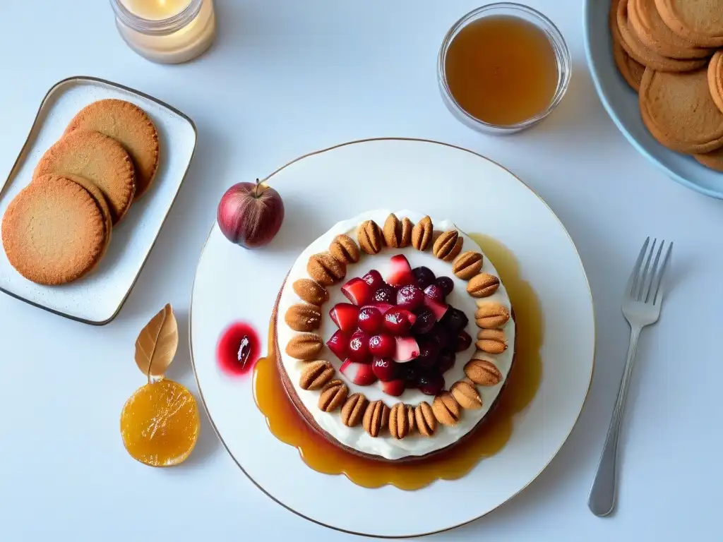 Delicados postres de Rosh Hashaná con miel, manzana y granada