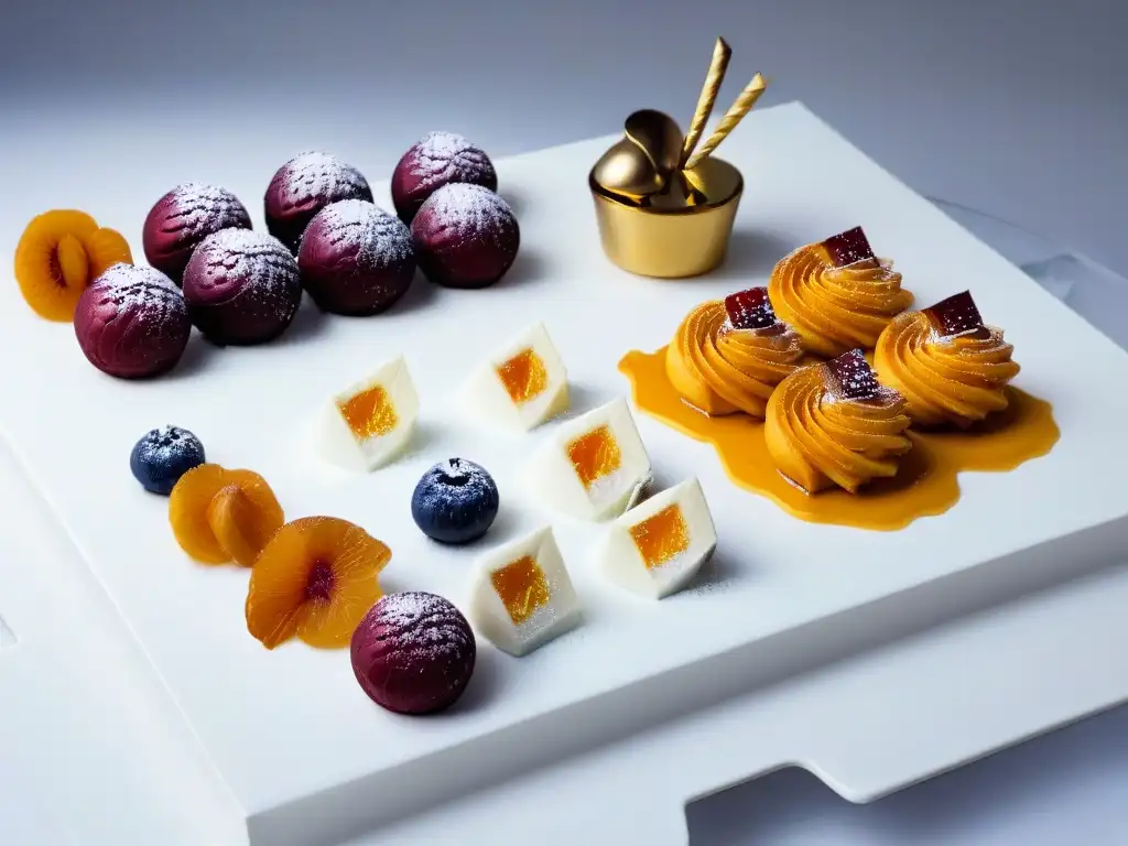 Delicias tradicionales de todo el mundo en una presentación elegante