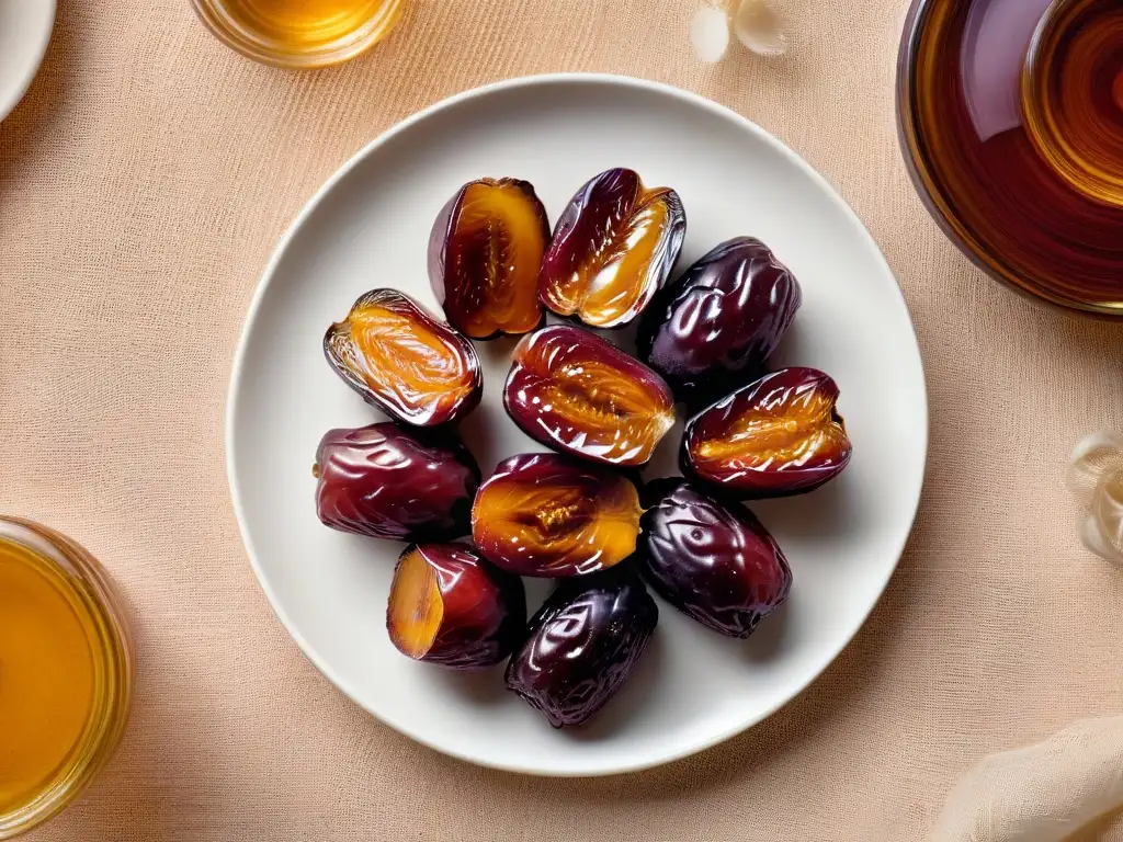 Una deliciosa fecha partida, con textura caramelo, tonos dorados y beneficios dátiles endulzante natural