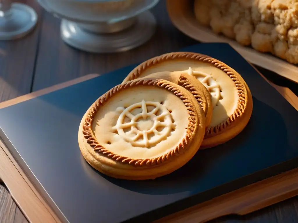 Deliciosa galleta dorada recién horneada, con proporción ingredientes textura galletas