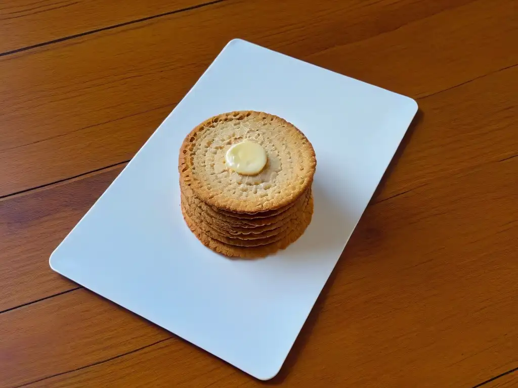 Deliciosa galleta Anzac recién horneada en mesa rústica