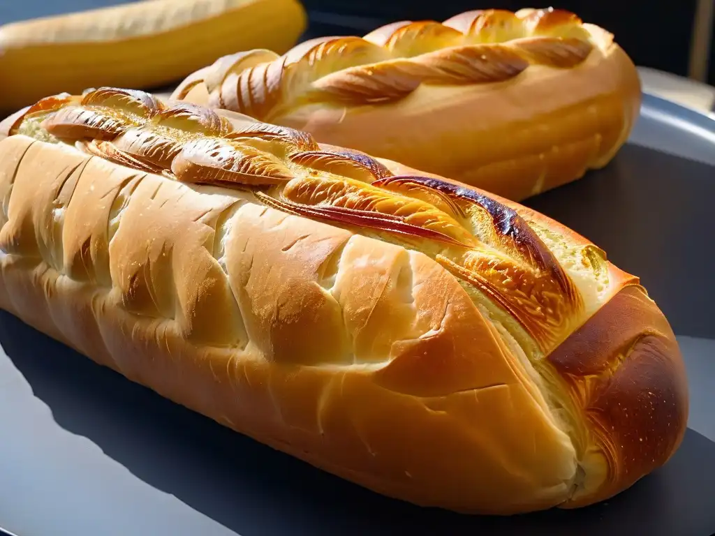 Deliciosa baguette sin gluten con corteza dorada y crujiente, lista para saborear