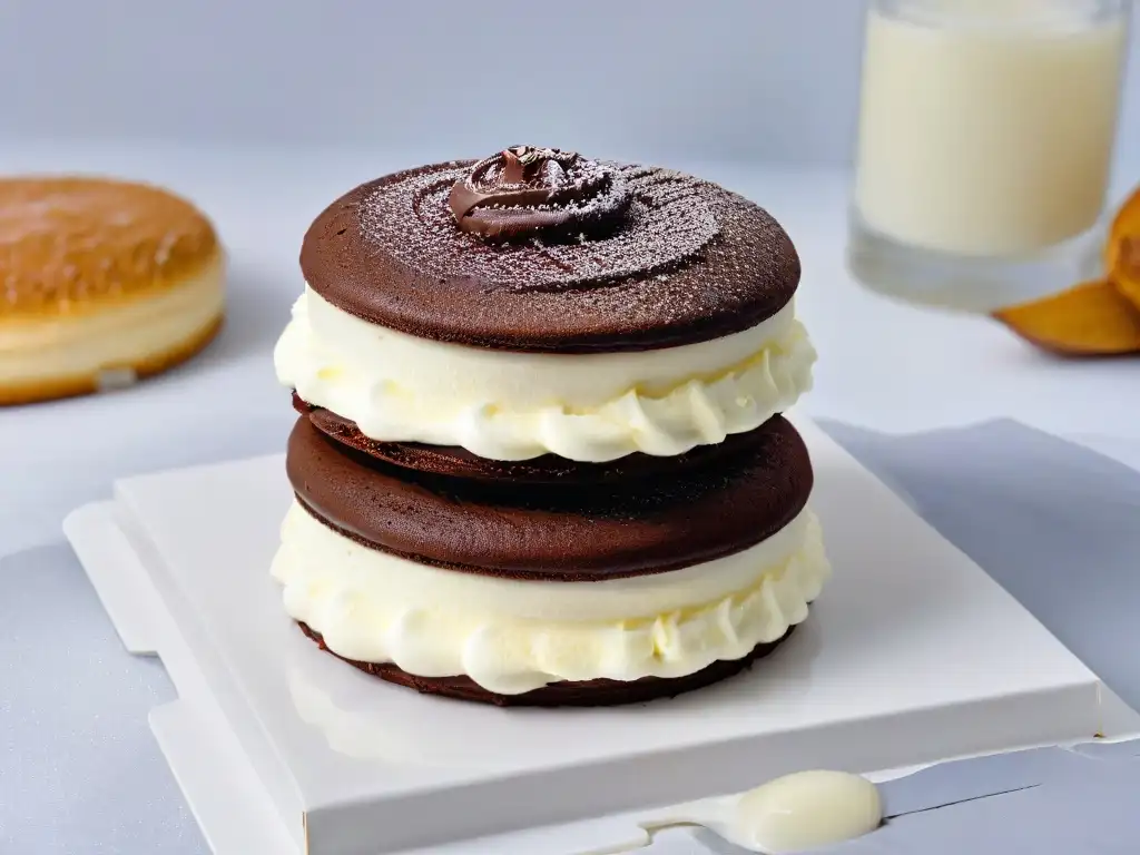 Una deliciosa historia de los Whoopie Pies: un pastel de chocolate húmedo con relleno de crema de vainilla