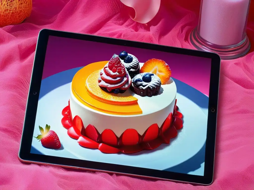 Deliciosa creación de postre en Procreate, con detalles vibrantes y diseño en iPad