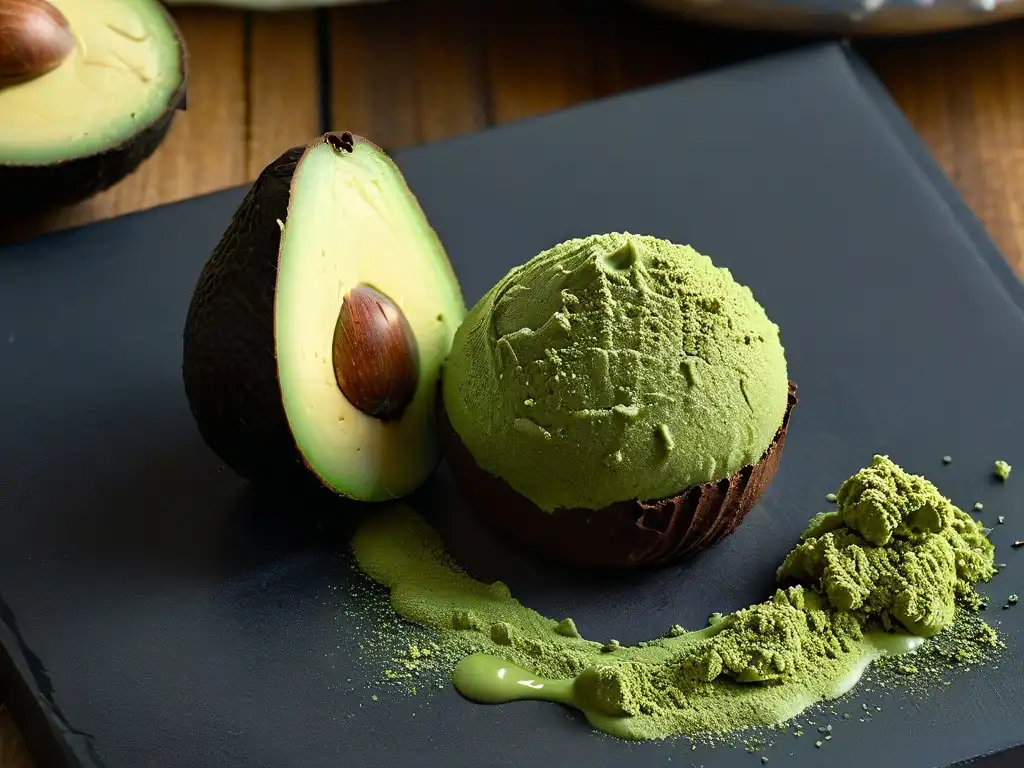 Deliciosa receta de trufas de chocolate con aguacate: un manjar exquisito y sofisticado en una imagen detallada y tentadora