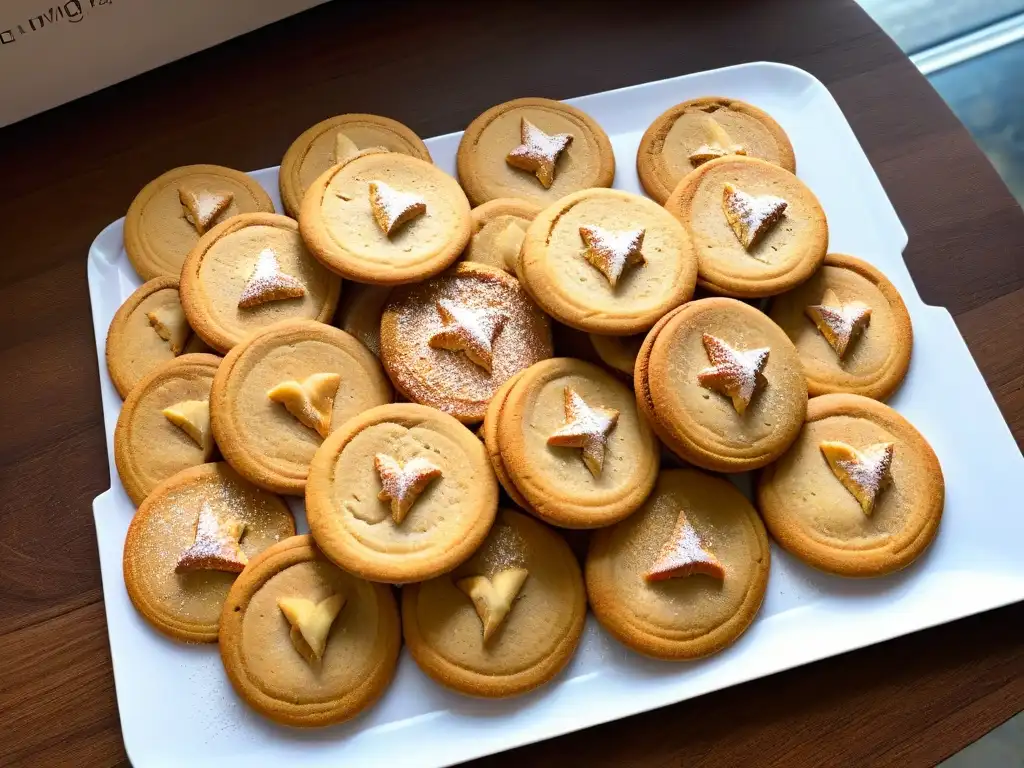 Deliciosas galletas veganas doradas con sal marina, textura crujiente y encanto casero en plato rústico