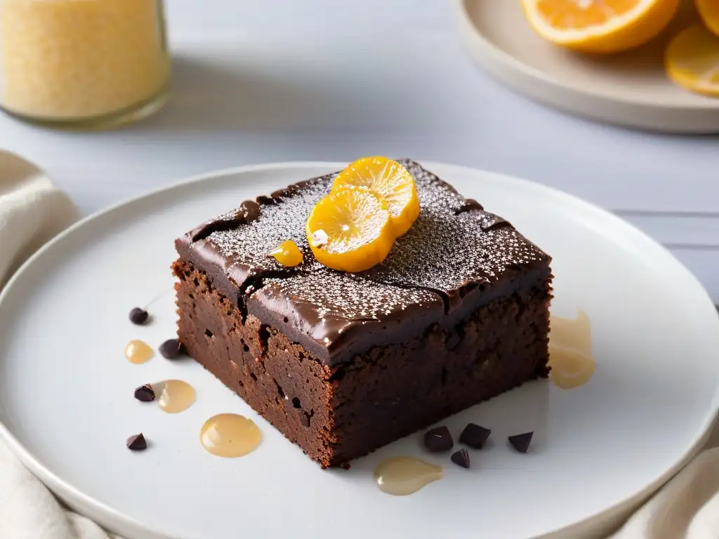 Delicioso brownie de quinoa con miel y semillas, perfecto para recetas postres quinoa saludables