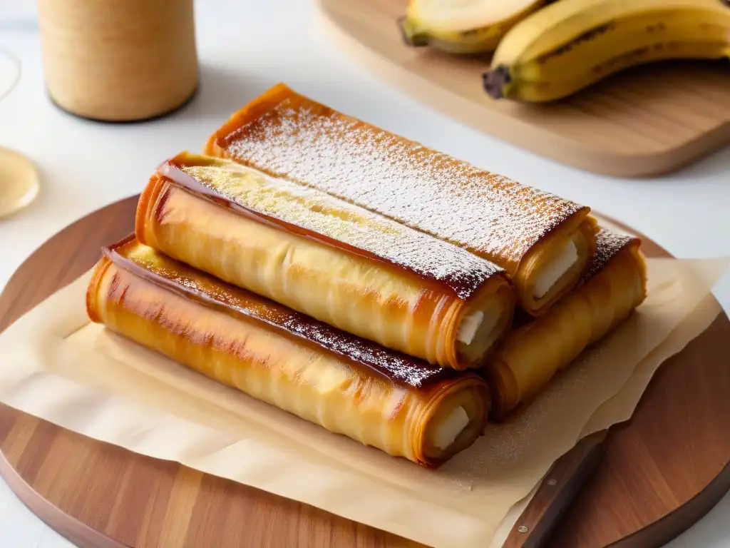 Delicioso turón dorado con banano caramelizado