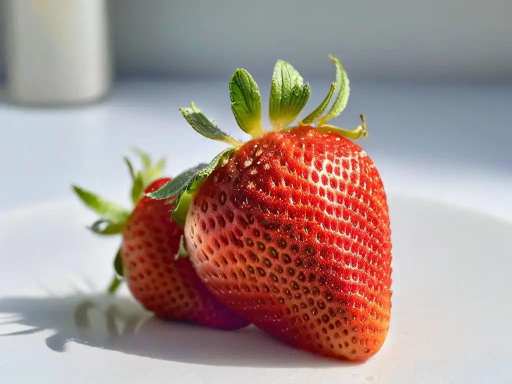 Delicioso frescor de fresas con conservadores naturales para repostería, resaltando su belleza natural