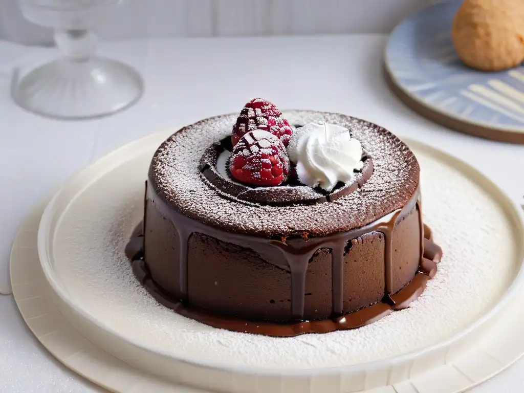 Delicioso lava cake de chocolate con frambuesa: Recetas postres aprovechar excedentes