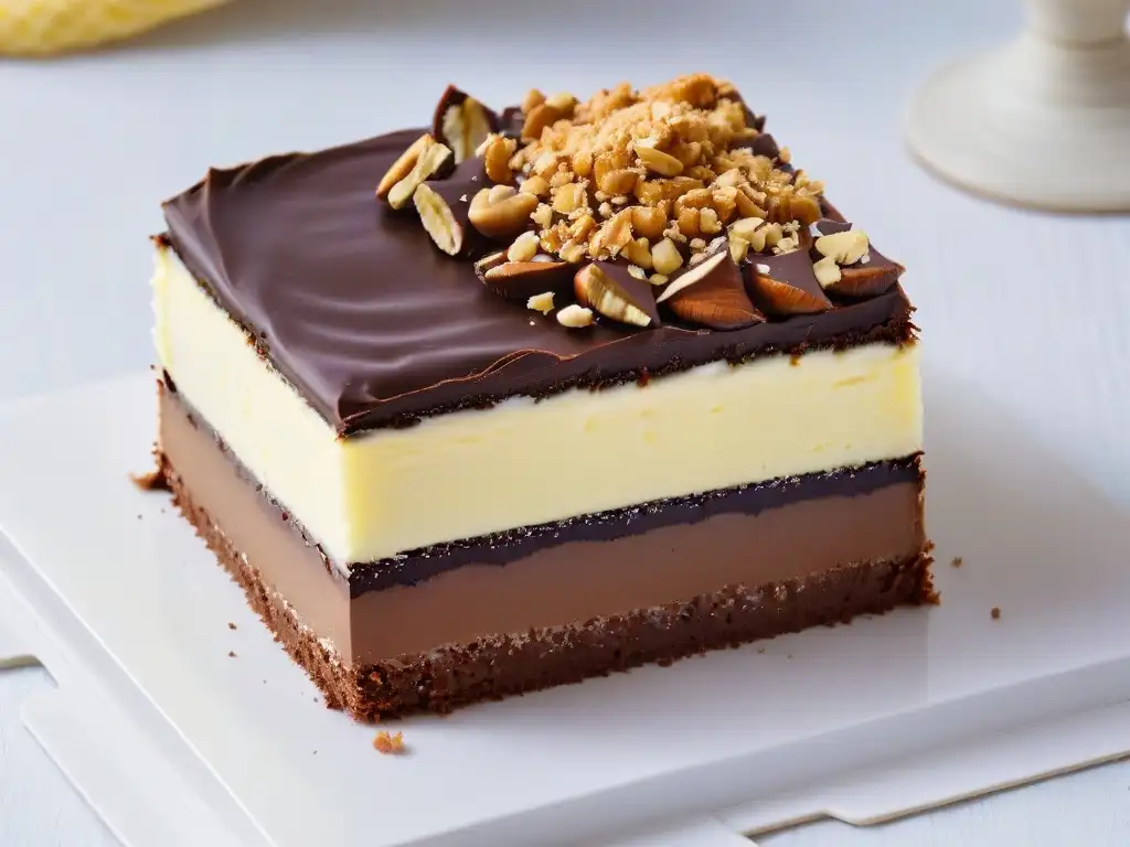 Delicioso Nanaimo Bar, un postre canadiense decadente con capas exquisitas