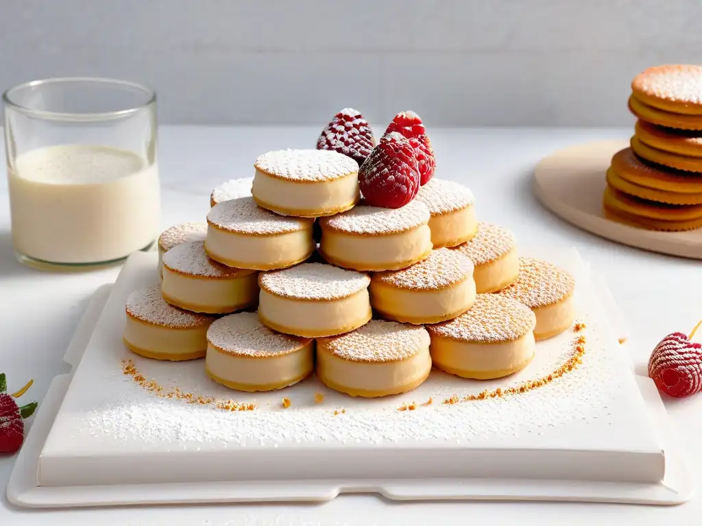 Unos deliciosos alfajores saludables caseros: galletas integrales rellenas de dulce de leche de coco y decoradas con frambuesas y menta fresca