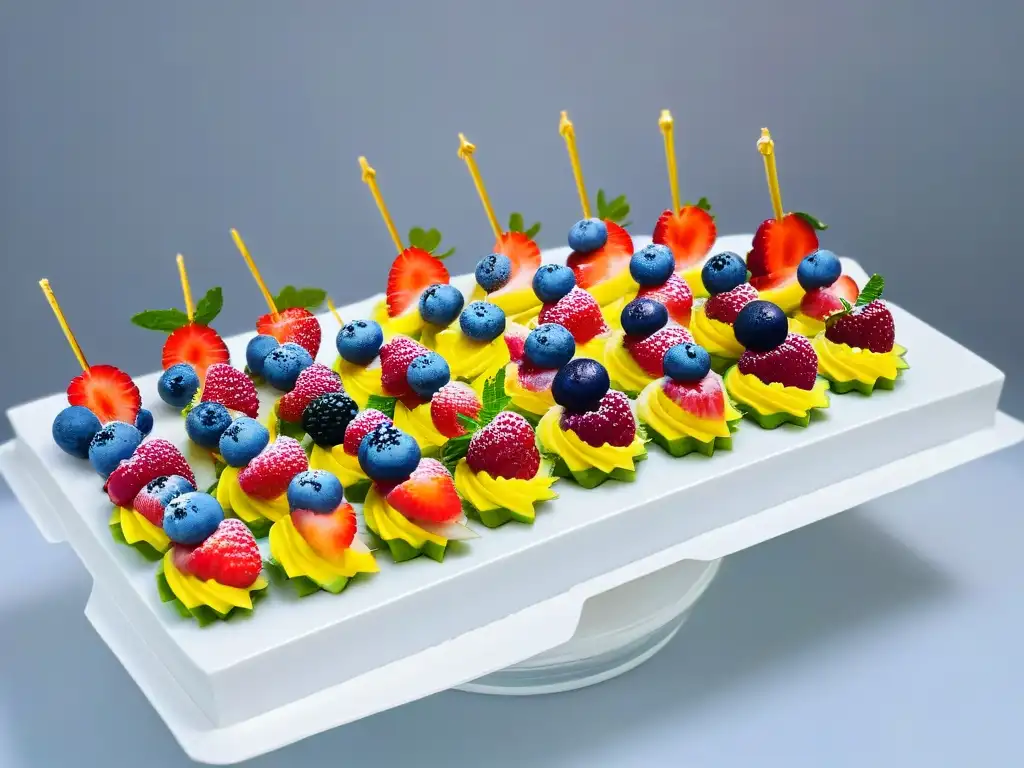 Deliciosos postres miniatura para celebraciones Deliciosos mini postres para fiestas de cumpleaños en presentación elegante y moderna