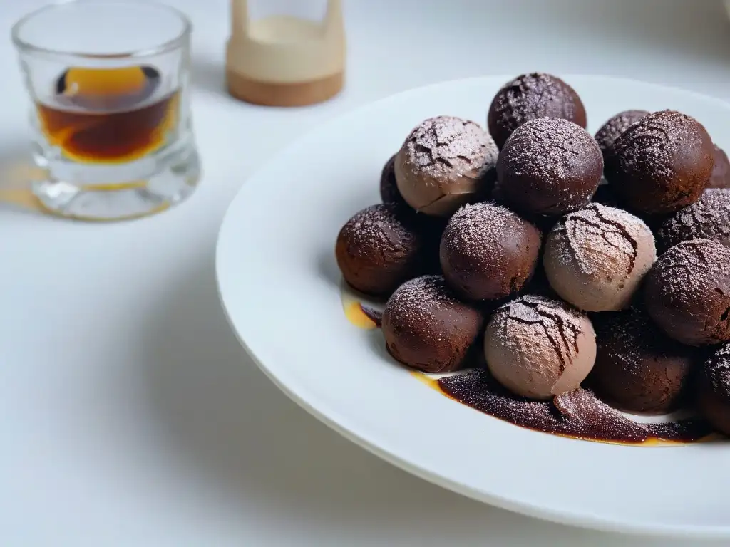 Deliciosos trufas de dátiles y chocolate, perfectamente elaborados