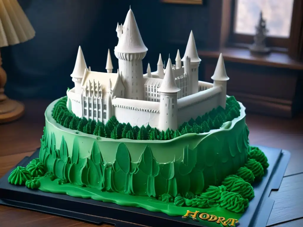 Detallado molde de pastel en forma de Hogwarts, inspirado en Harry Potter