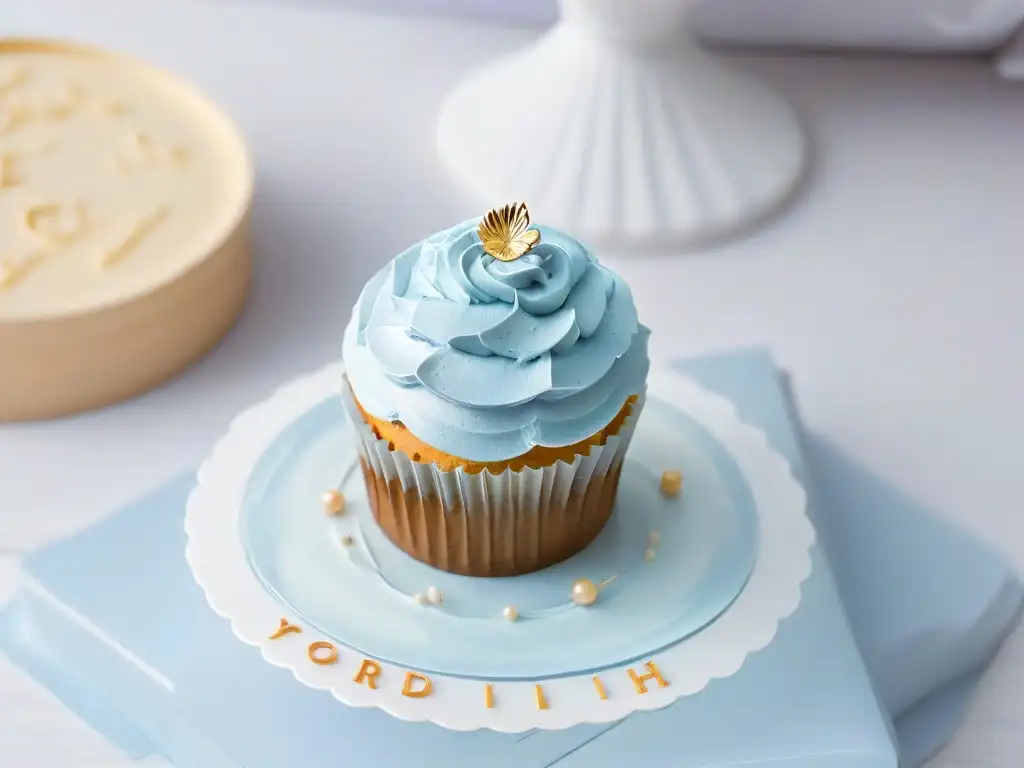 Detalle del elegante logo de pastelería en colores pastel con diseño minimalista y delicadas decoraciones