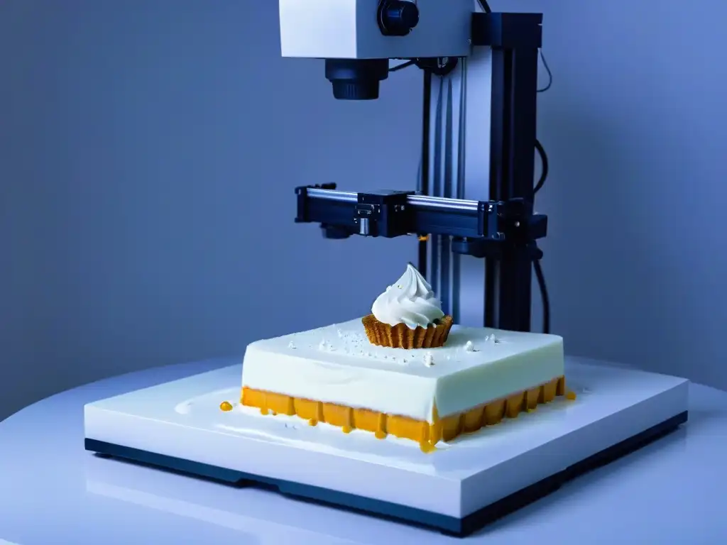 Detalle exquisito: impresión 3D de postres tendencias fusionando arte culinario y tecnología