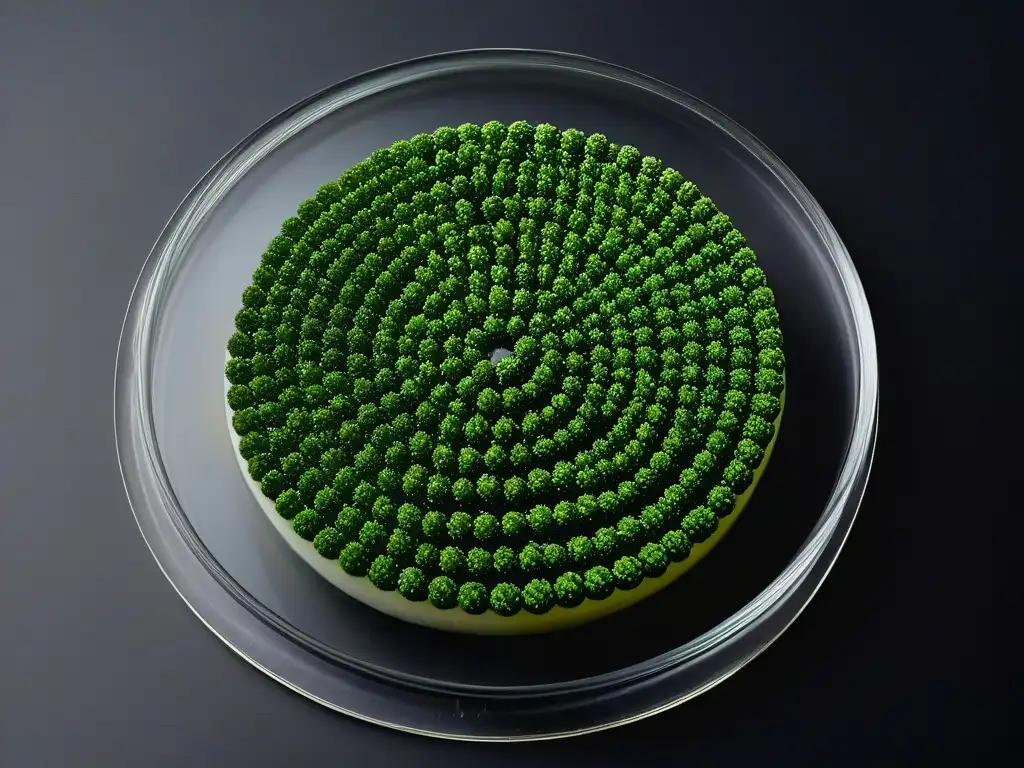 Detalle impresionante de caviar de repostería molecular tendencias globales en petri dish