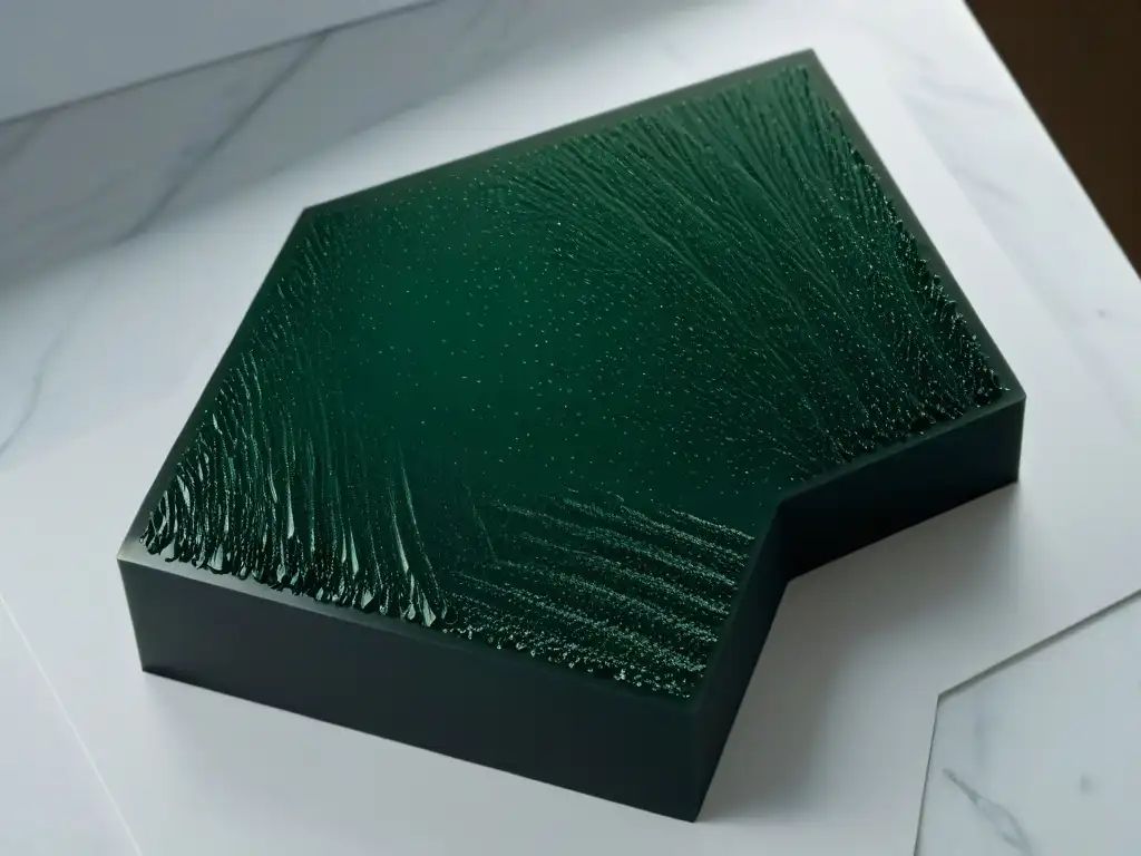 Detalle de un molde de silicona negro mate con patrones geométricos, reflejando calidad y diseño moderno