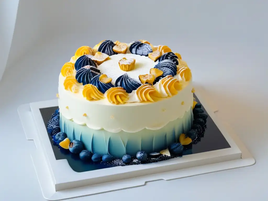 Tutorial de decoración de pasteles: fusión digital y tradicional Detalle de una tablet moderna mostrando un tutorial de repostería colorido y detallado