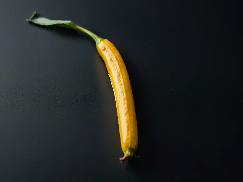 Detalle de una vaina de vainilla en un fondo blanco, evocando pureza y calidad en la producción de vainilla de comercio justo